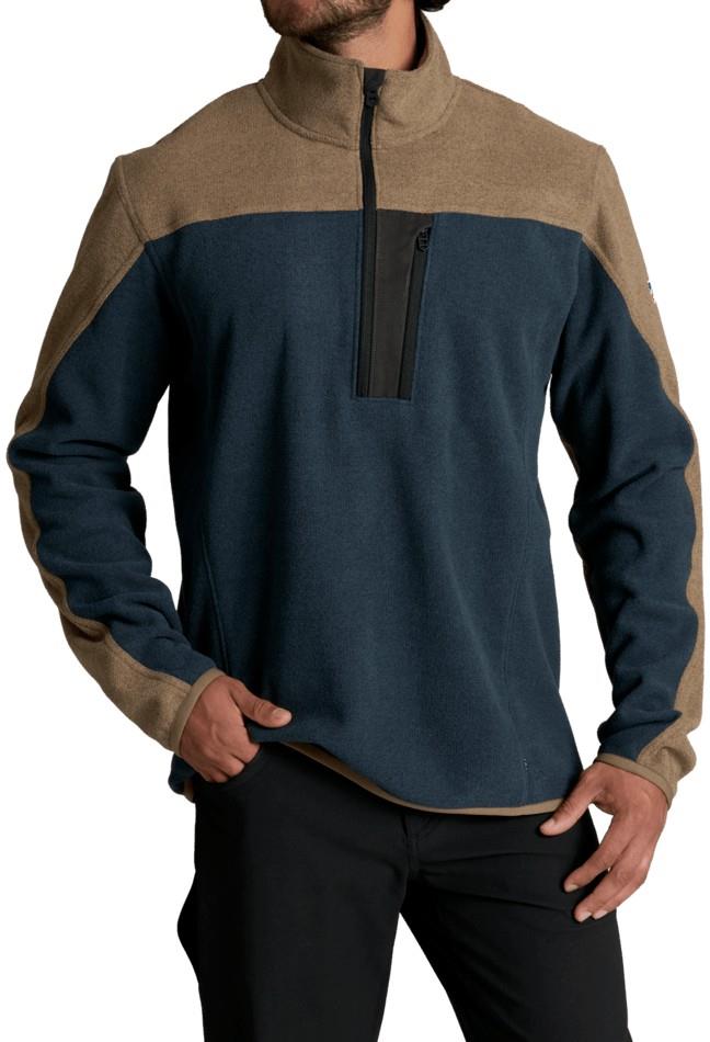 Skorchr Fleece 1/4 Zip - Mens - khaki / storm blue 1