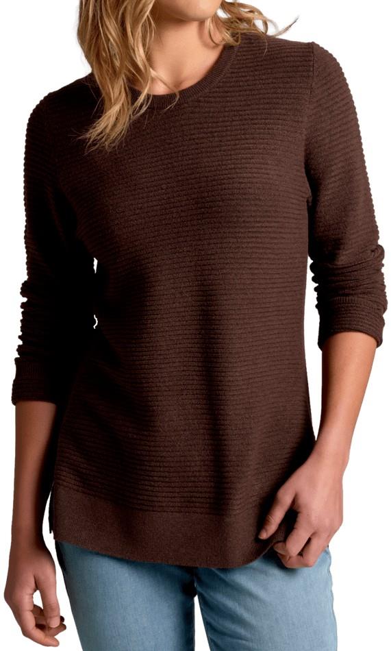 Solace Crew Tunic Sweater - Womens - coffee 1