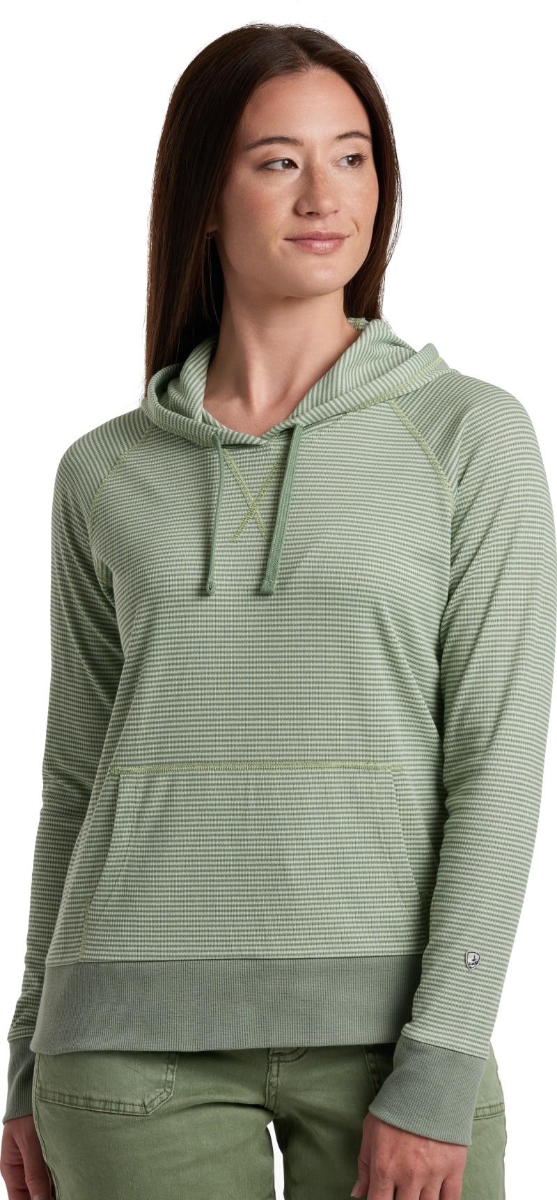 Stria Pullover Hoody - Womens - slate green 1