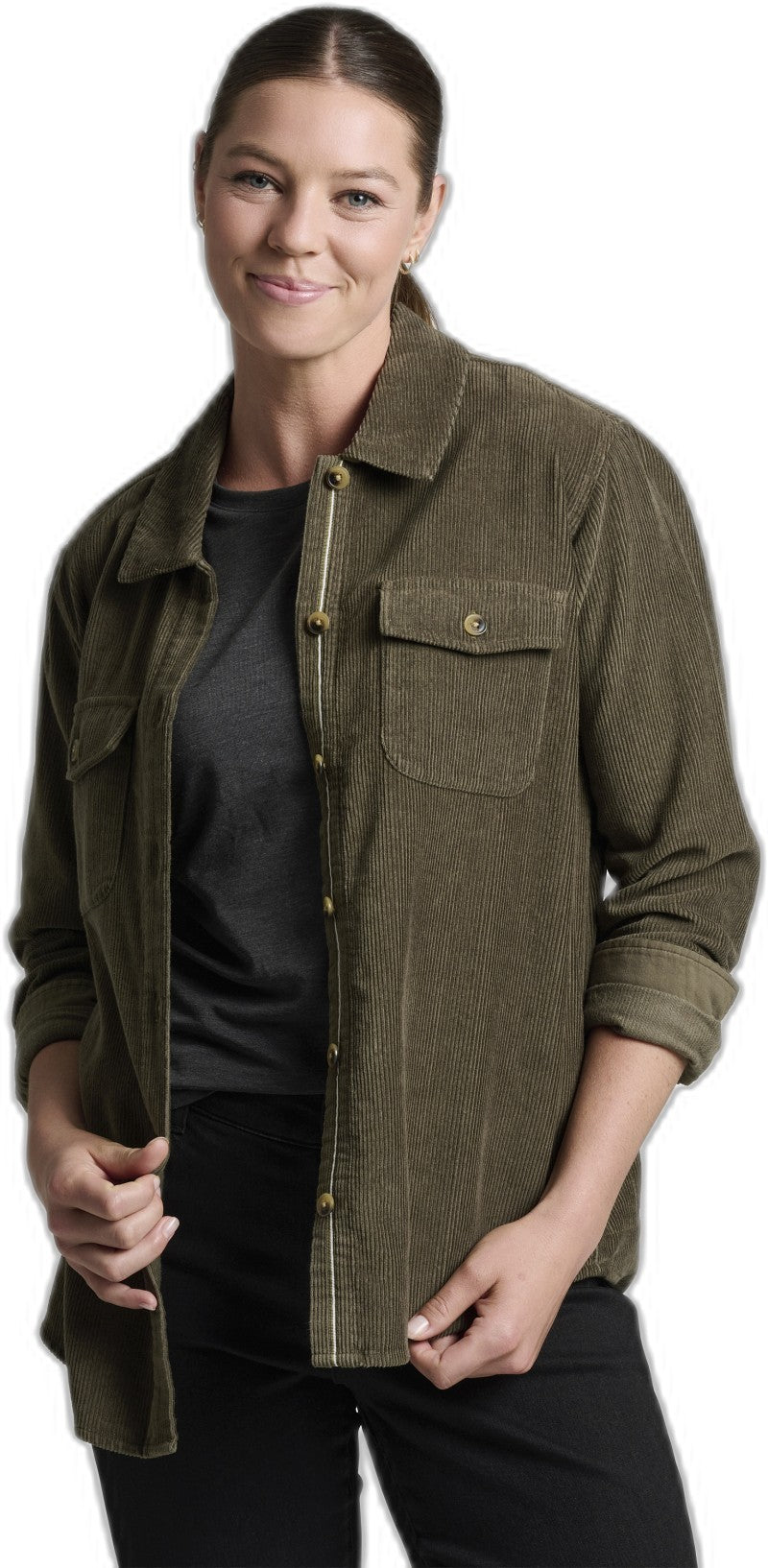 Tallula Cord Shirt - Womens - vine 1