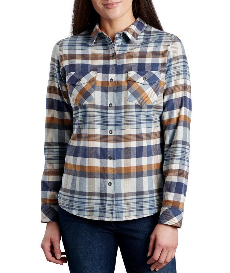 Tess Flannel LS - Womens - Abyss 1