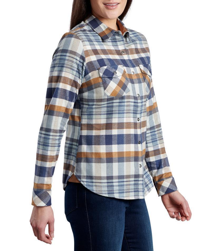 Tess Flannel LS - Womens - Abyss 3