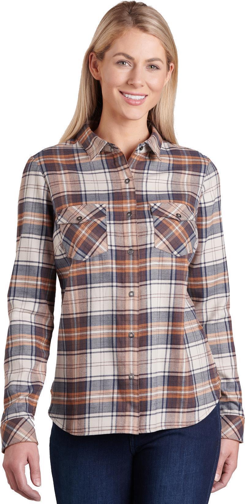 Tess Flannel LS - Womens - Copper 1