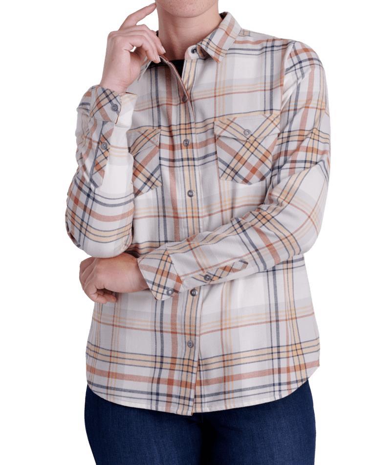 Tess Flannel LS - Womens - Dove 1