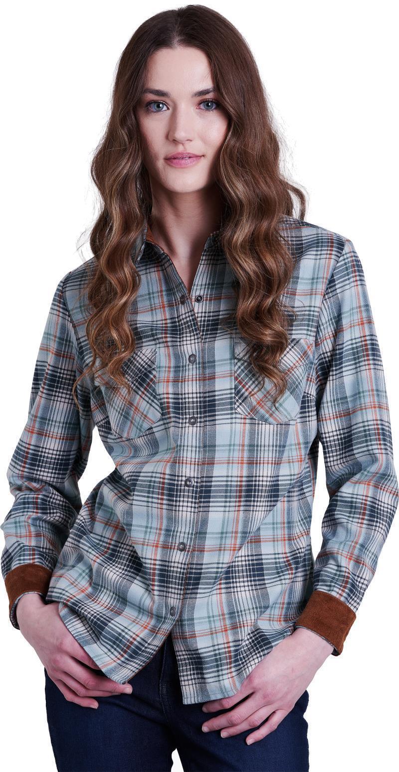 Tess Flannel LS - Womens - Evergreen 1