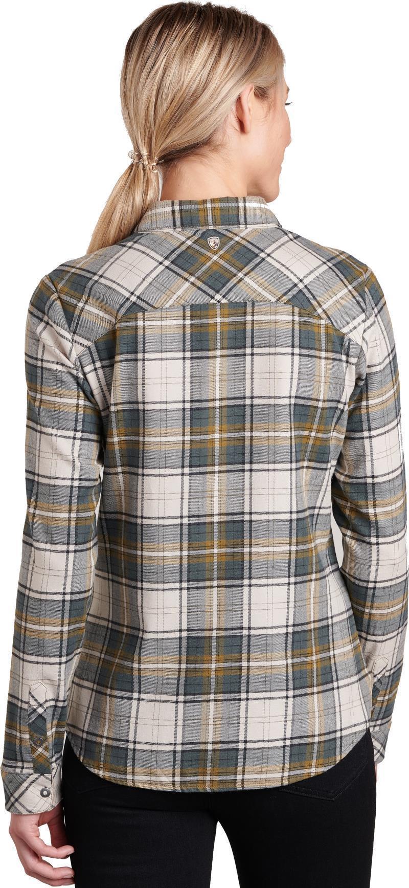 Tess Flannel LS - Womens - Olivine 2