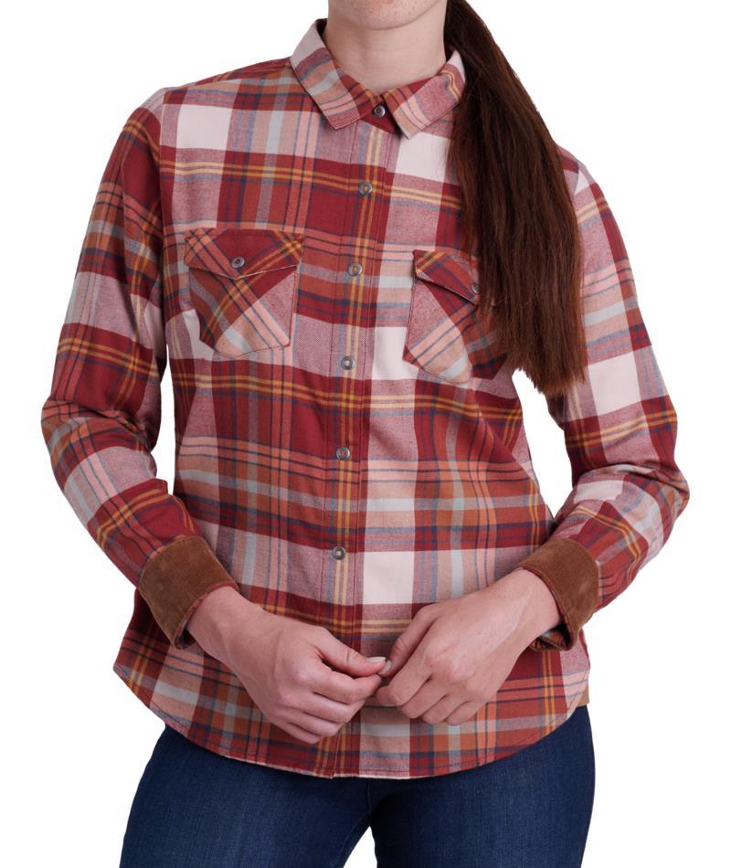 Tess Flannel LS - Womens - Red Rock 1