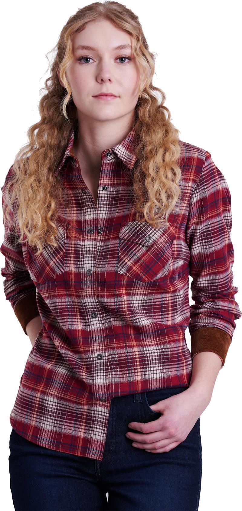Tess Flannel LS - Womens - Zinfandel 1