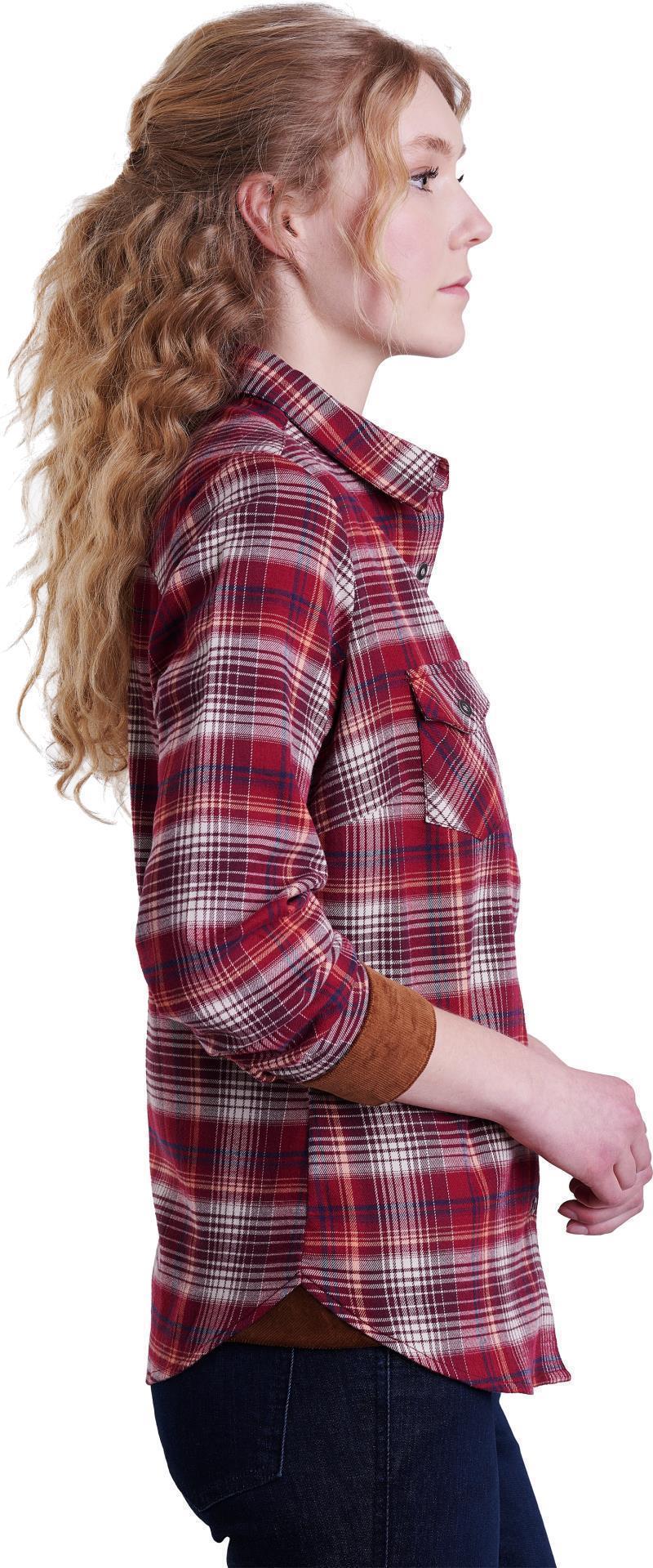 Tess Flannel LS - Womens - Zinfandel 3