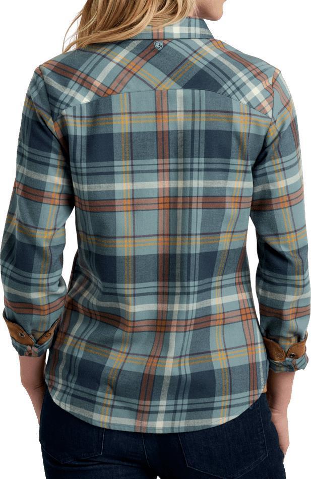 Tess Flannel LS - Womens - mineral blue 1