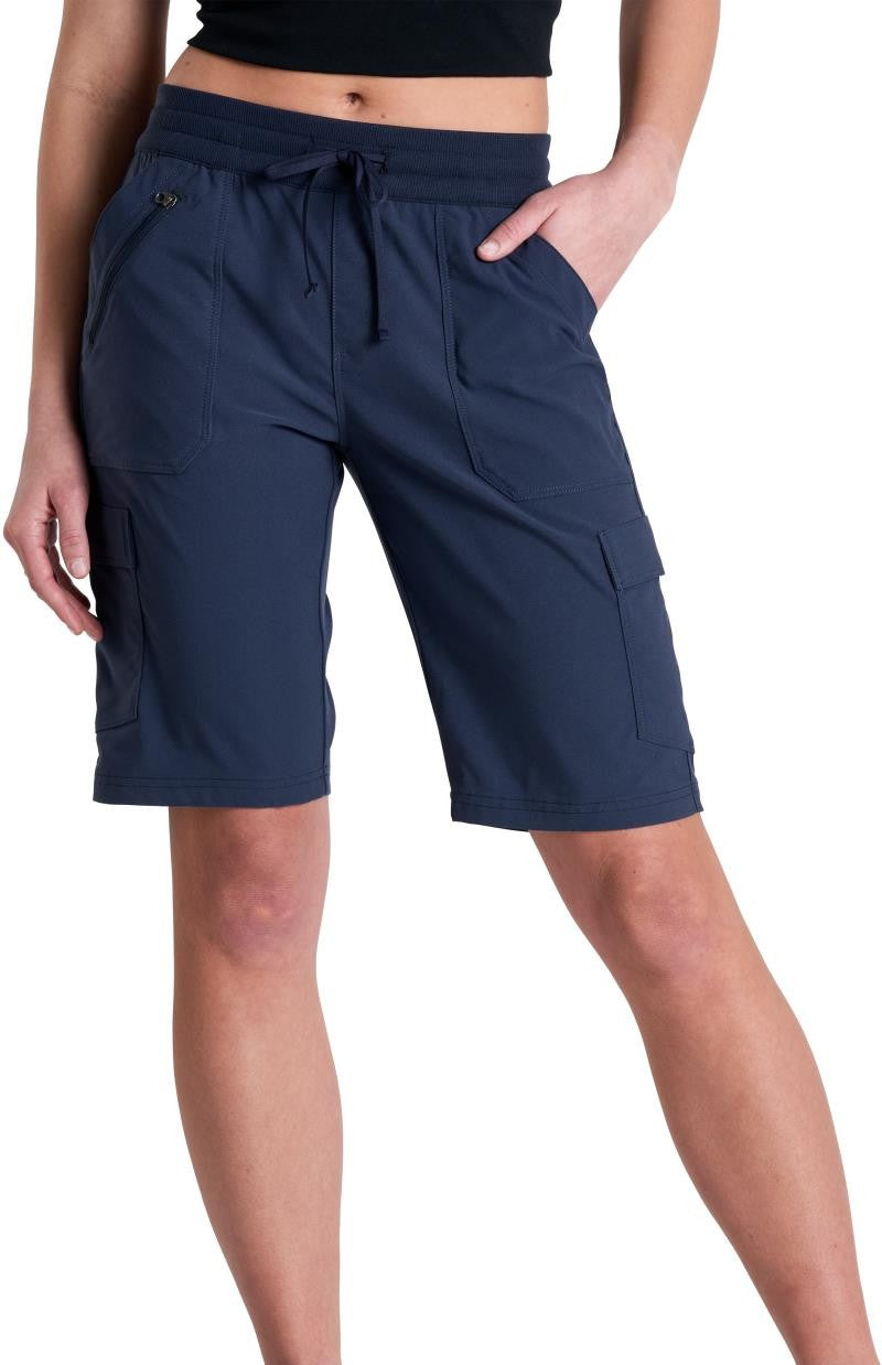 Trekr Pull On Cargo Shorts, 11" Inseam - Womens - indigo 1