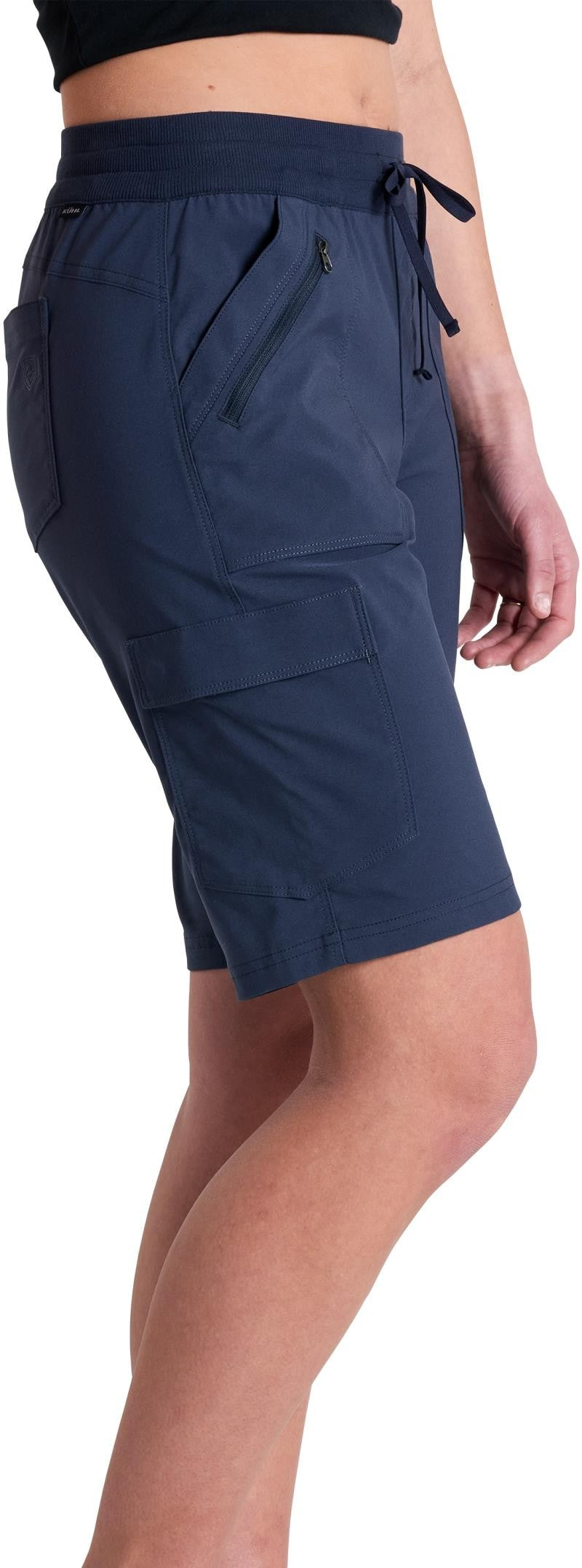 Trekr Pull On Cargo Shorts, 11" Inseam - Womens - indigo 1