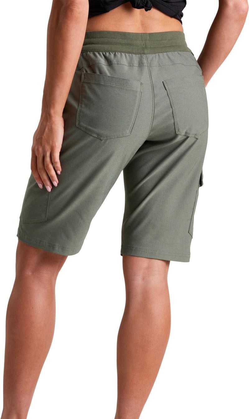 Trekr Pull On Cargo Shorts, 11" Inseam - Womens - olive 1