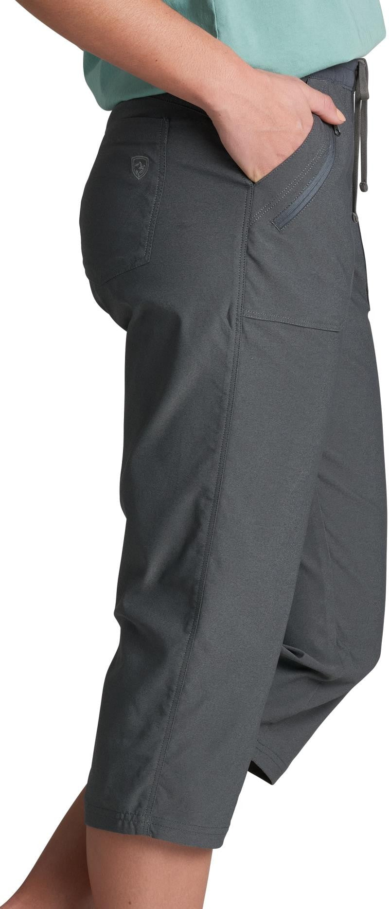 Trekr Pull On Kapri, Reg - Womens - charcoal 1