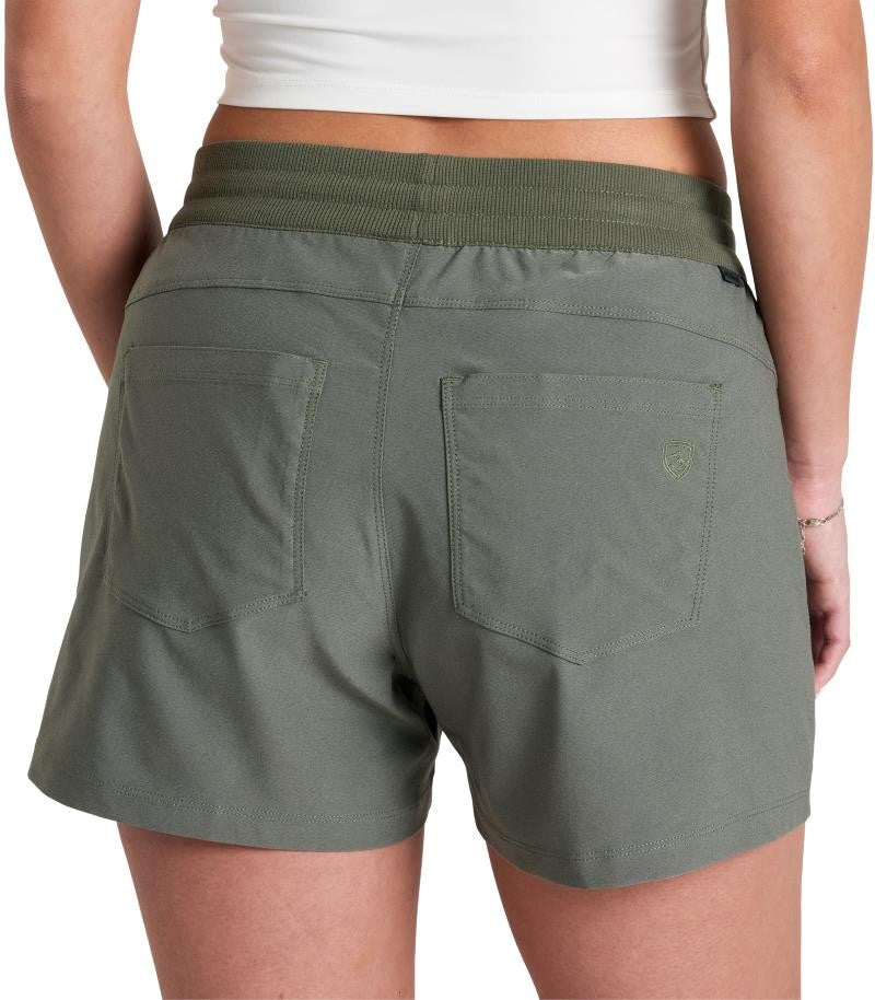 Trekr Pull On Shorts, 4" Inseam - Womens - olive 1