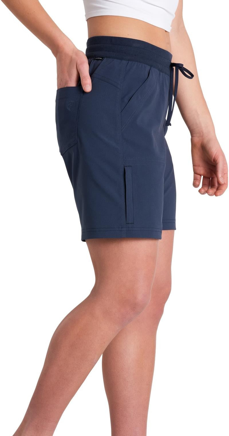 Trekr Pull On Shorts, 8" Inseam - Womens - indigo 1