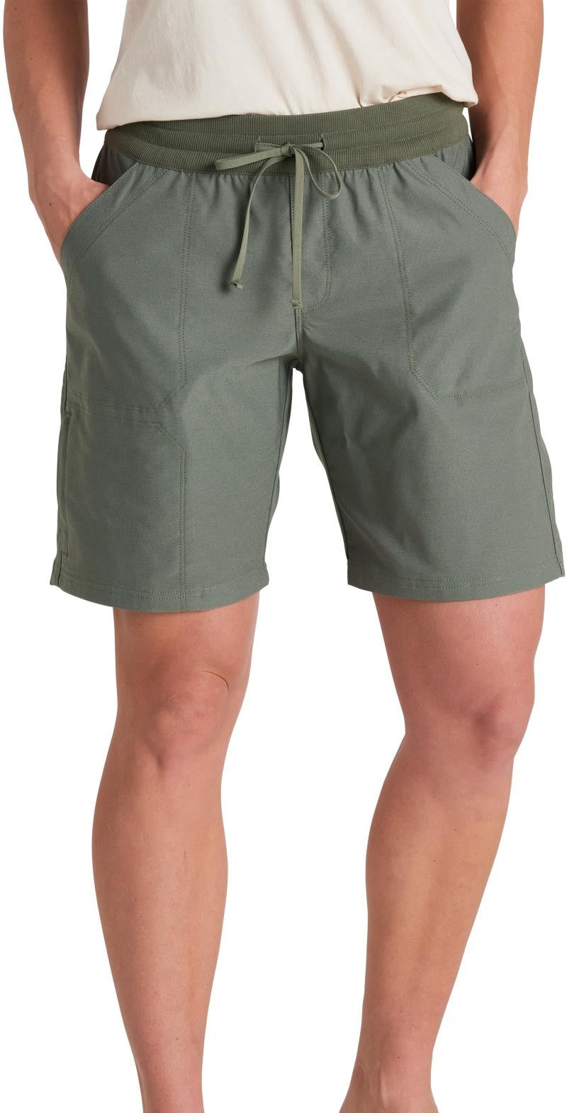 Trekr Pull On Shorts, 8" Inseam - Womens - olive 1