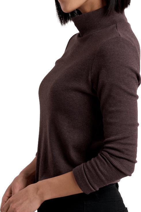Verona Rib LS - Womens - Ganache 2