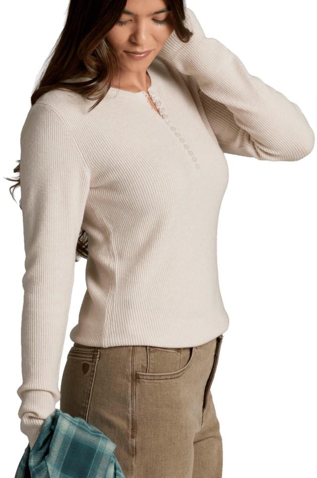 Vesper Henley Sweater - Womens - dove 1