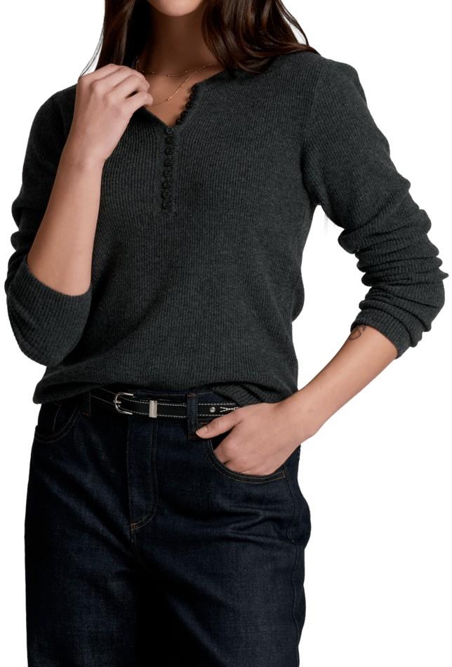 Vesper Henley Sweater - Womens - smoke 1