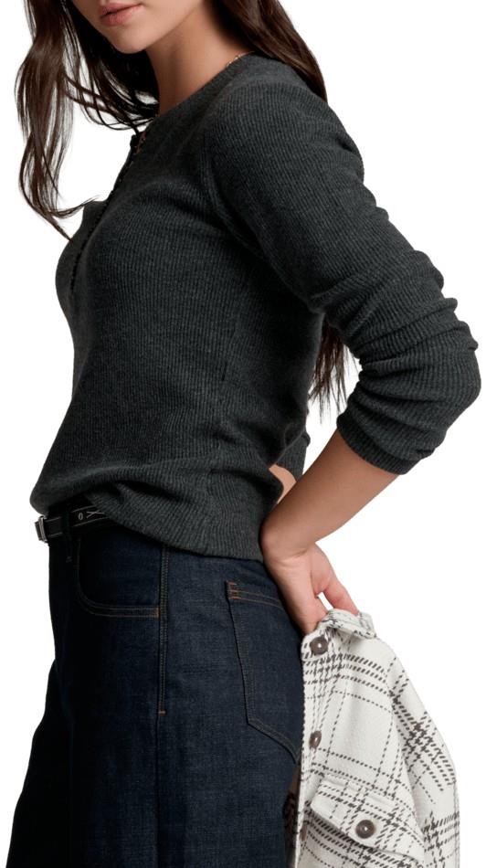 Vesper Henley Sweater - Womens - smoke 1