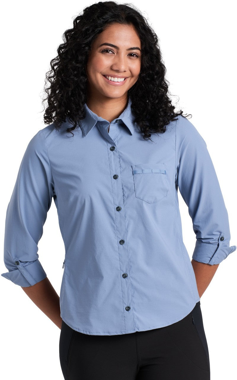 Wander LS - Womens - blue cove 1