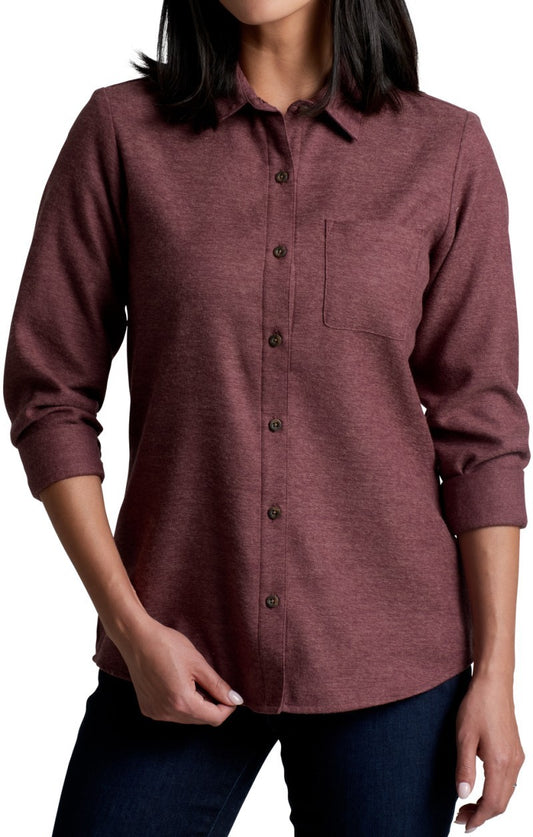 Whisper Flannel - Womens - raisin 1