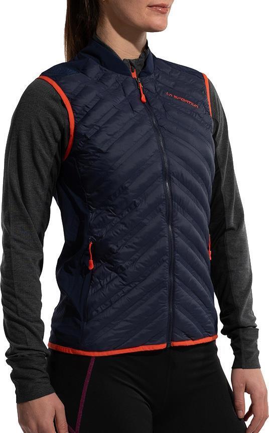Alya Vest - Womens - deep sea / cherry tomato 1
