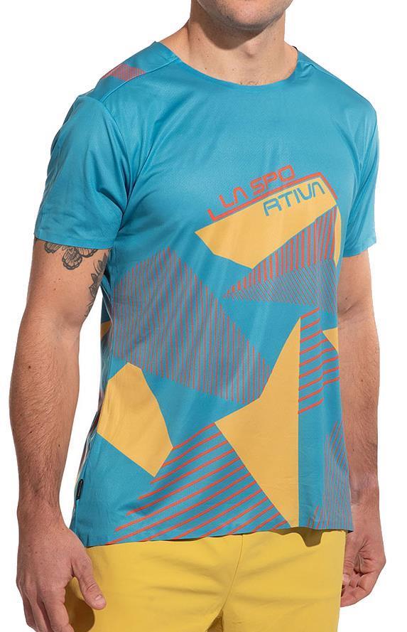 Comp T-Shirt - Mens - Tropic Blue / Bamboo 3
