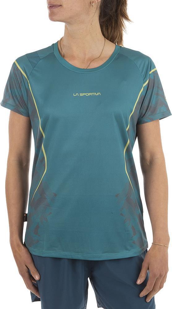 Pacer T-Shirt - Womens - lagoon / cherry tomato 1