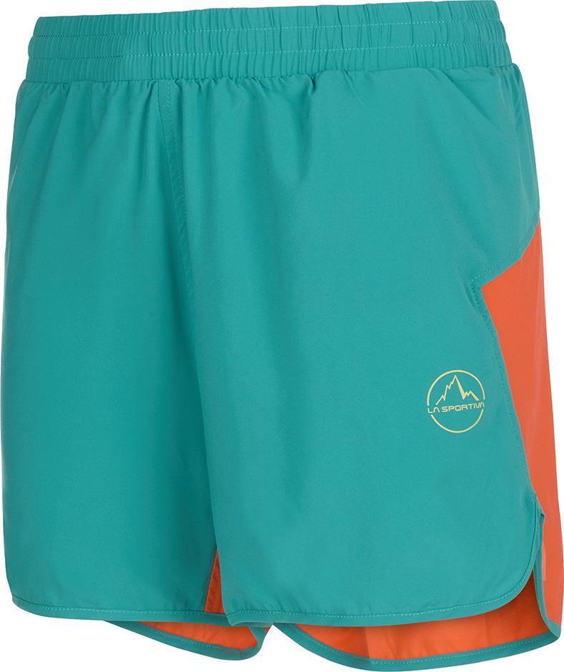 Sudden Shorts - Womens - Lagoon / Cherry Tomato 1