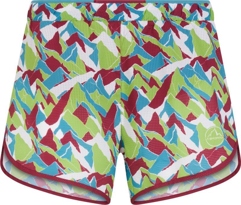 Timing Shorts - Womens - red plum / lime green 1
