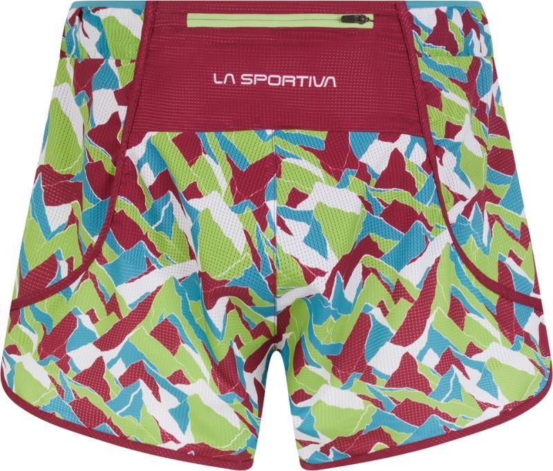 Timing Shorts - Womens - red plum / lime green 1