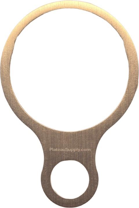 Wide Mouth Aluminum Tether Ring for 32 oz Bottles - brushed aluminum 1