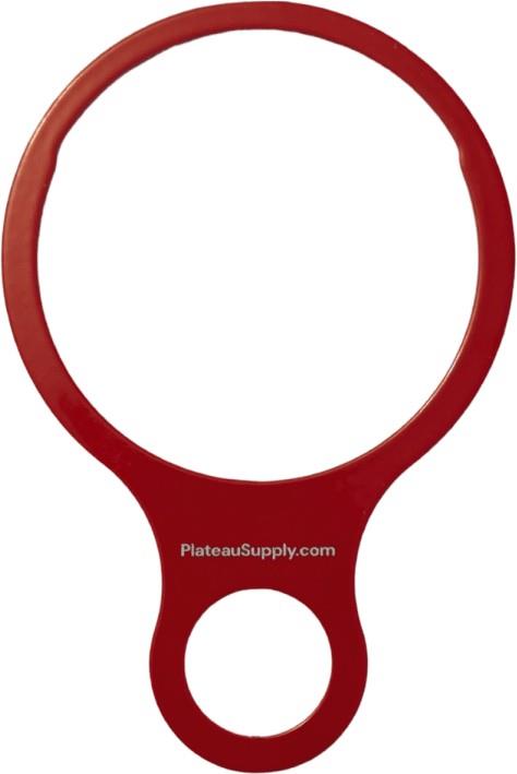 Wide Mouth Aluminum Tether Ring for 32 oz Bottles - red 1