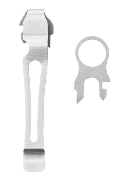 Pocket Clip & Lanyard Ring - Charge & Wave - Stainless Steel - stainless steel 1
