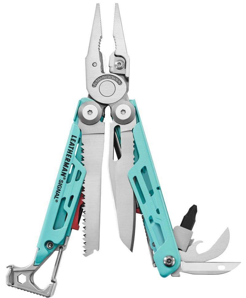 Signal - Nylon Large Sheath - Aqua / Silver 1