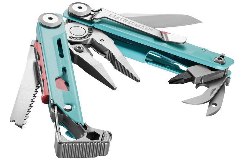 Signal - Nylon Large Sheath - Aqua / Silver 4