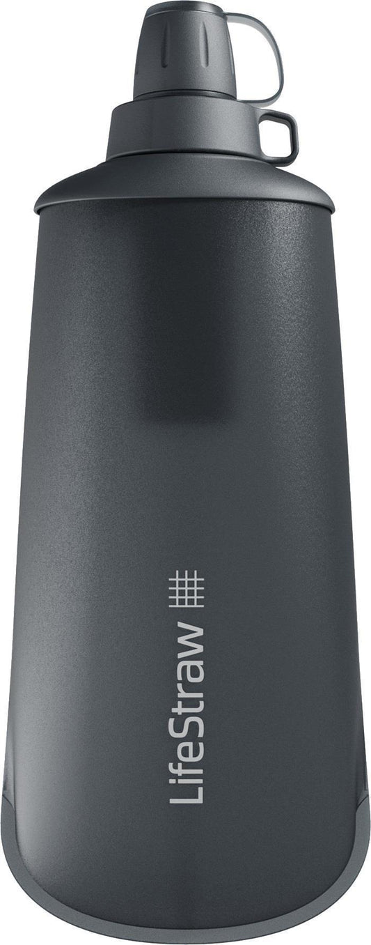 Peak Collapsible Squeeze Bottle Filter System - 1L / 33.8oz - Dark Mountain Gray 1
