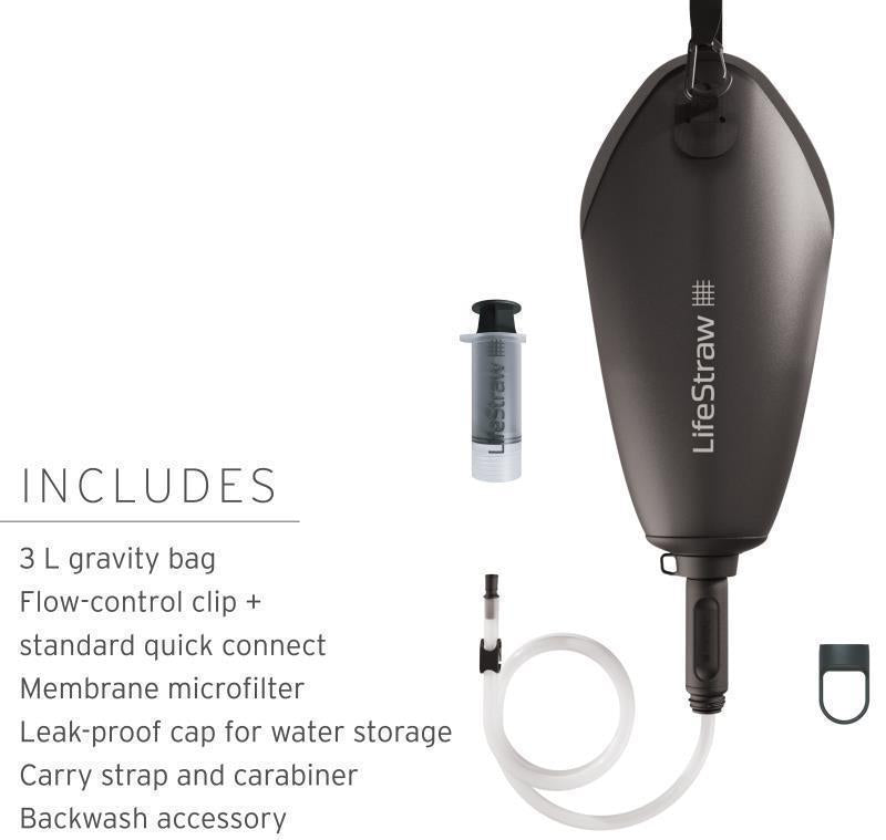 Peak Compact Gravity Water Filter System - 3L - Dark Mountain Gray 3