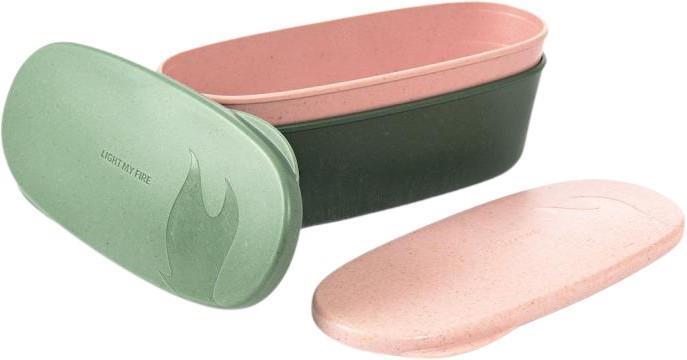 Snapbox Oval - 2 Pack - sandy green / dusty pink 1