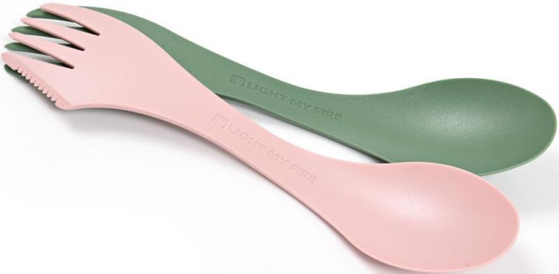 Spork Lefty - 2 Pack - sandy green / dusty pink 1