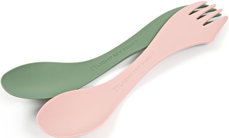 Spork Medium - 2 Pack - sandy green / dusty pink 1