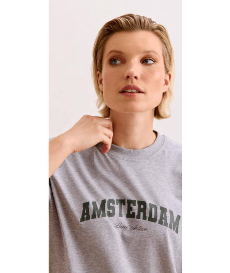 Demi Amsterdam Tee - Womens - grey melange 1