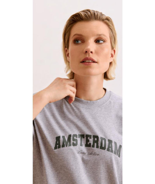 Demi Amsterdam Tee - Womens - grey melange 1