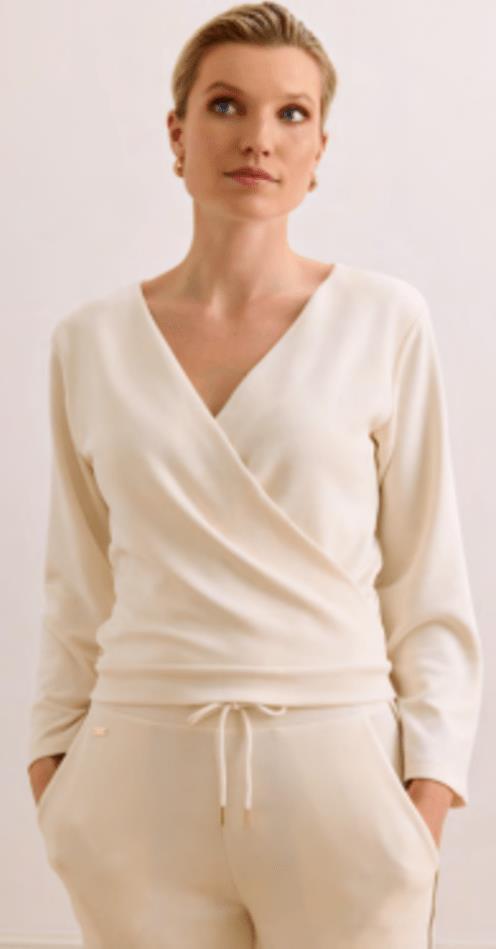 Lara Wrap Top - Womens - marshmellow 1