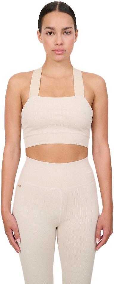 Luna Sculpt Rib Bra - Brown Rice 1