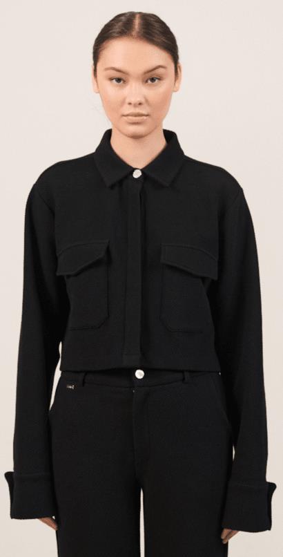 Moon Classic Short Blouse - Womens - Black 1