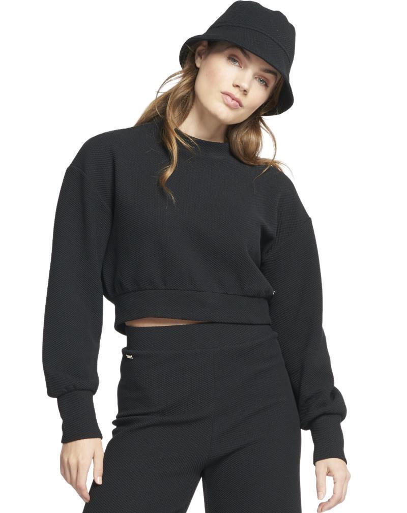 Moon Cropped Sweat - Womens - black 1