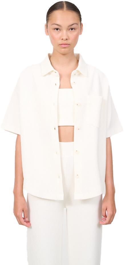 Moon Structured Boxy Blouse - Womens - marshmellow 1
